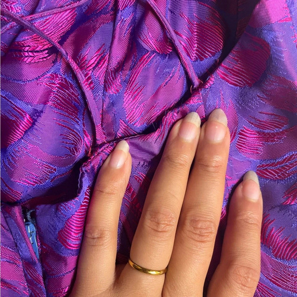đ Vintage Womenâs Purple & Pink OmbrĂŠ Dress â Size 9/10 - Picture 15 of 15